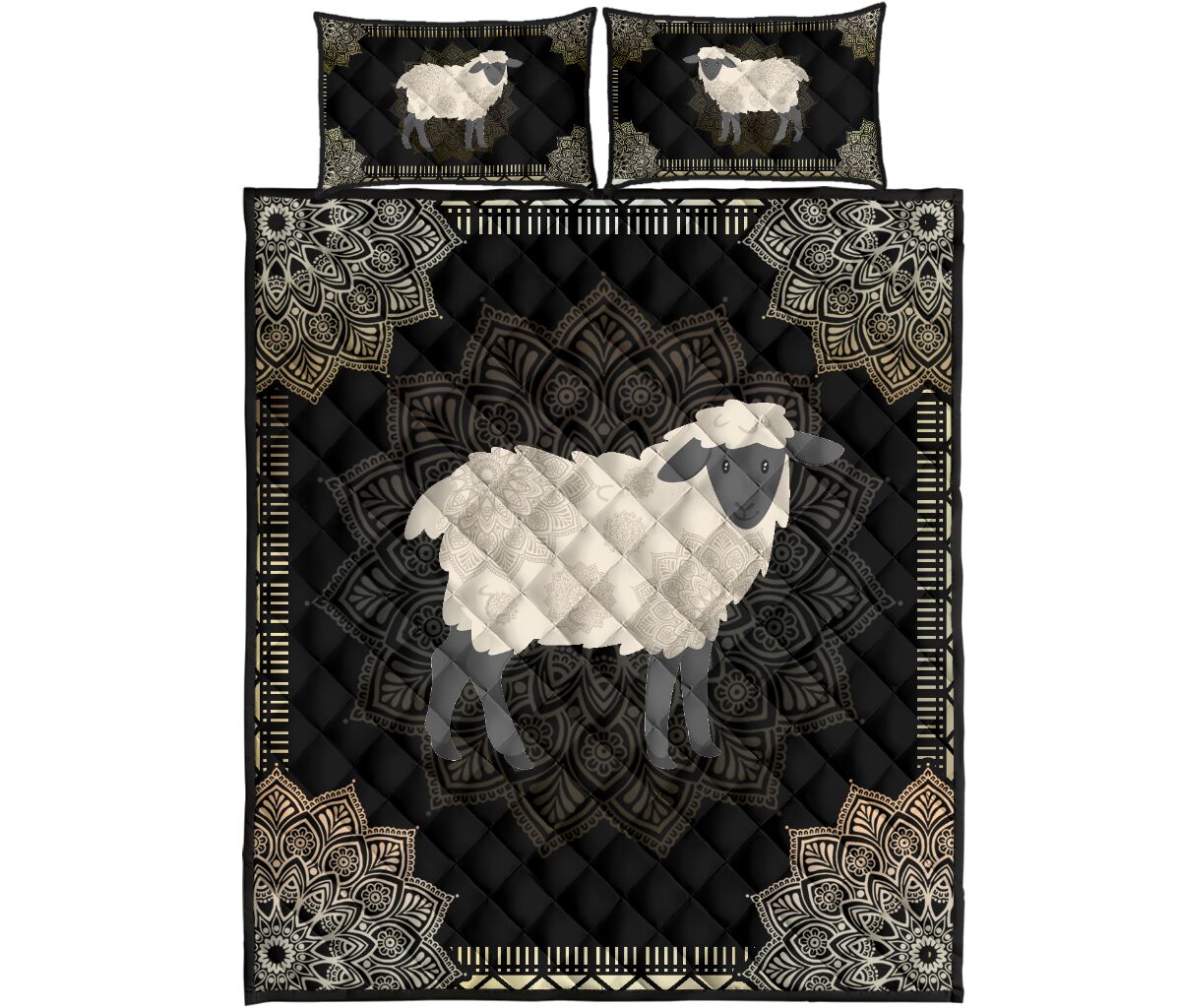 Sheep Quilt Bed Set 1 - Love Quilt Bedding Set