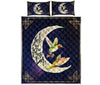 Hummingbird I Love You To The Moon And Back Quilt Bed Set 8- Love Quilt Bedding Set