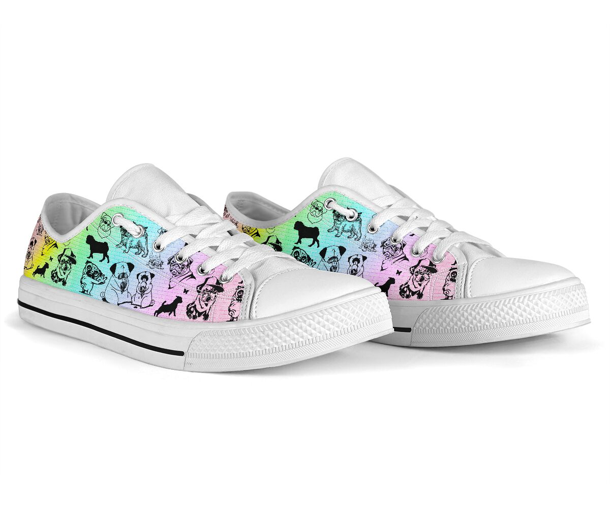 Pug Light Color - Low Top Shoe - Love Love Top Shoes