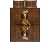 Greyhound Dog Shadow Style Quilt Bed Set - Love Quilt Bedding Set