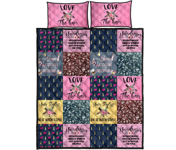 Hairstylist Love The Hair - Bed Set - Love Quilt Bedding Set