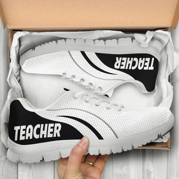 Teacher Vt White Black Shoes Sneakers, Running Shoes, Shoes For Women, Shoes For Men, Custo- Love Sneakers