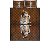 Saluki Dog Quilt Bed Set - Love Quilt Bedding Set