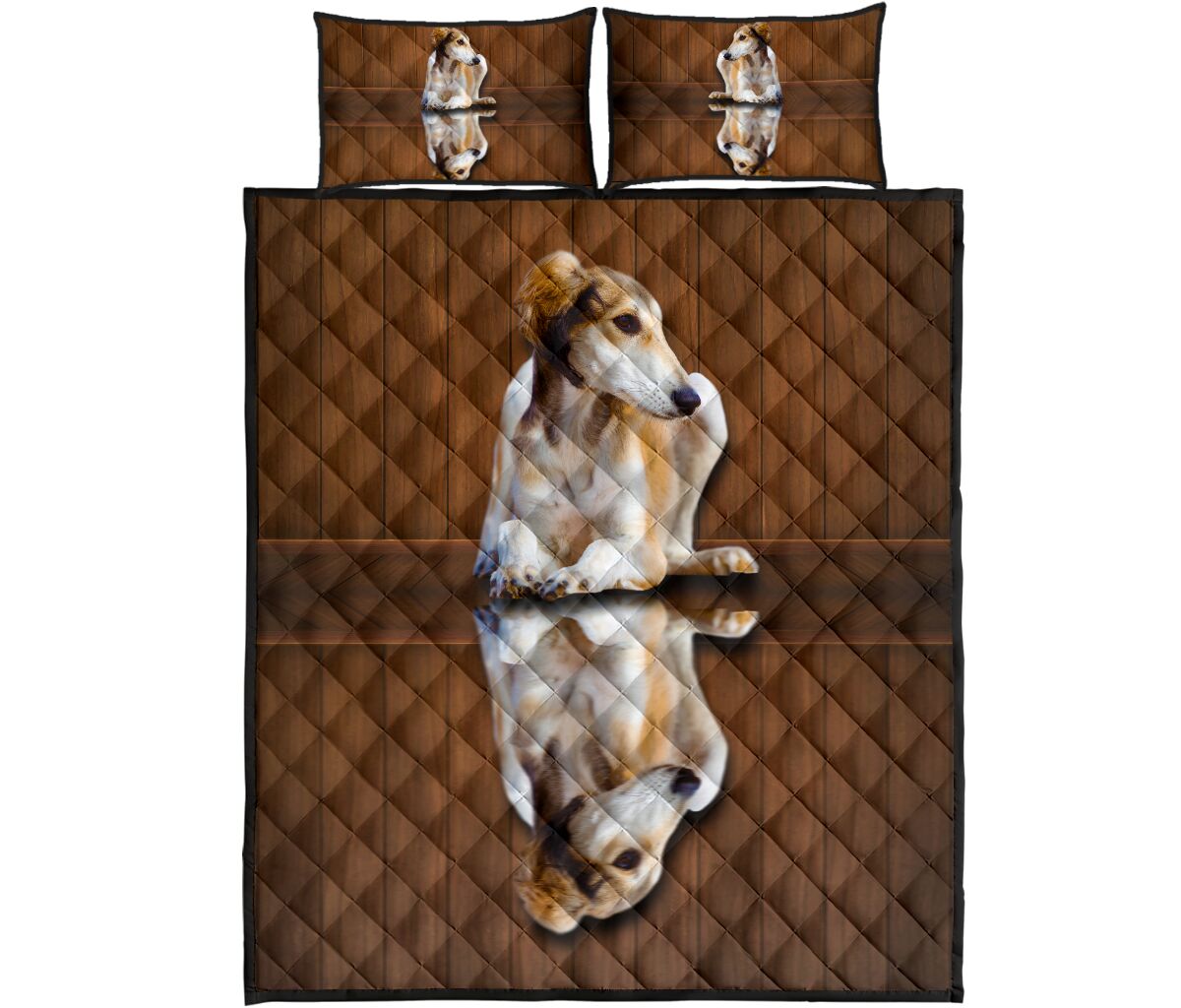 Saluki Dog Quilt Bed Set - Love Quilt Bedding Set
