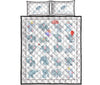 Elephant Pattern Style Quilt Bed Set - Love Quilt Bedding Set