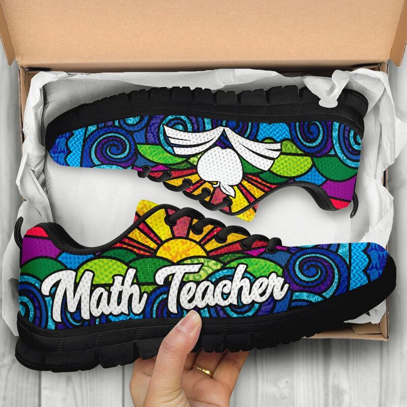 Math Teacher Sunpic Sneakers, Running Shoes, Shoes For Women, Shoes For Men, Custom Shoes, L- Love Sneakers