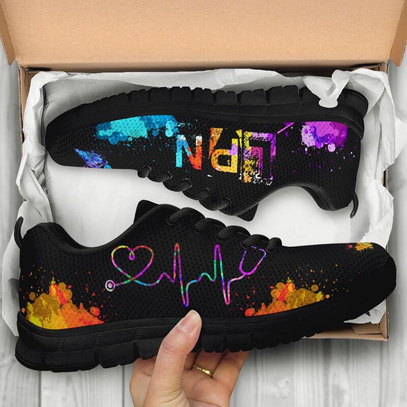 Lpn- Heartbeat Art Sneakers, Running Shoes, Shoes For Women, Shoes For Men, Custom Shoes, L- Love Sneakers
