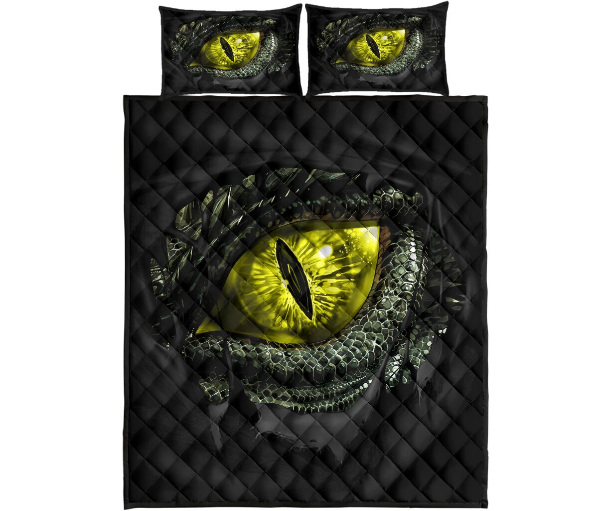 Dragon Eye Quilt Bed Set - Love Quilt Bedding Set