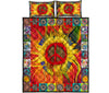 Hippie Sunflower Style Quilt Bed Set - Love Quilt Bedding Set