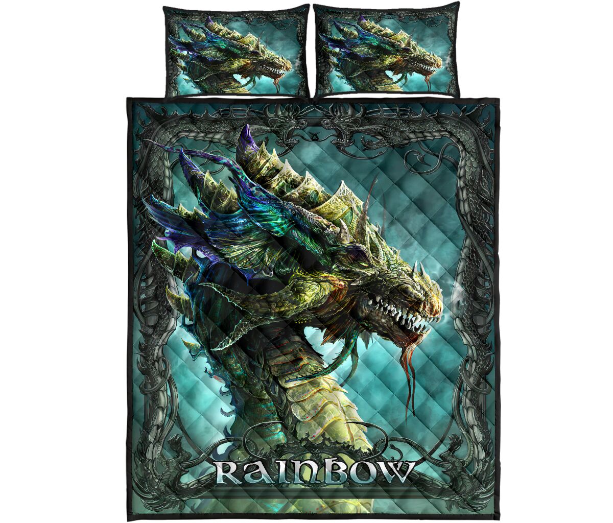 Dragon Qbs Quilt Bed Set- Love Quilt Bedding Set