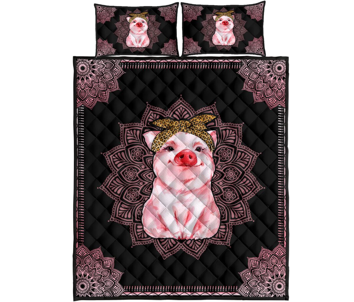 Quilt Bed Set - Pig 37 - Love Quilt Bedding Set