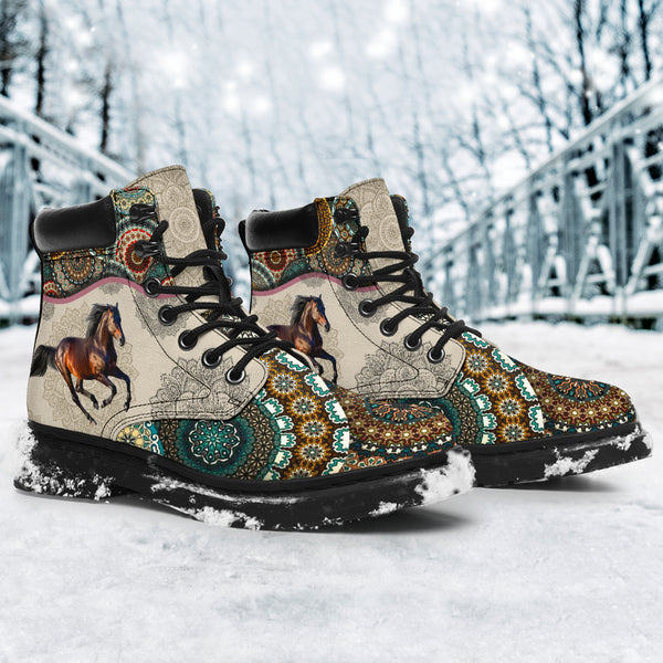 Horse - Vintage Mandala Asboot - Love All Season Boots