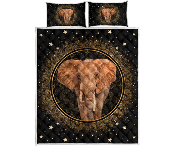 Elephant Paisley Round - Love Quilt Bedding Set