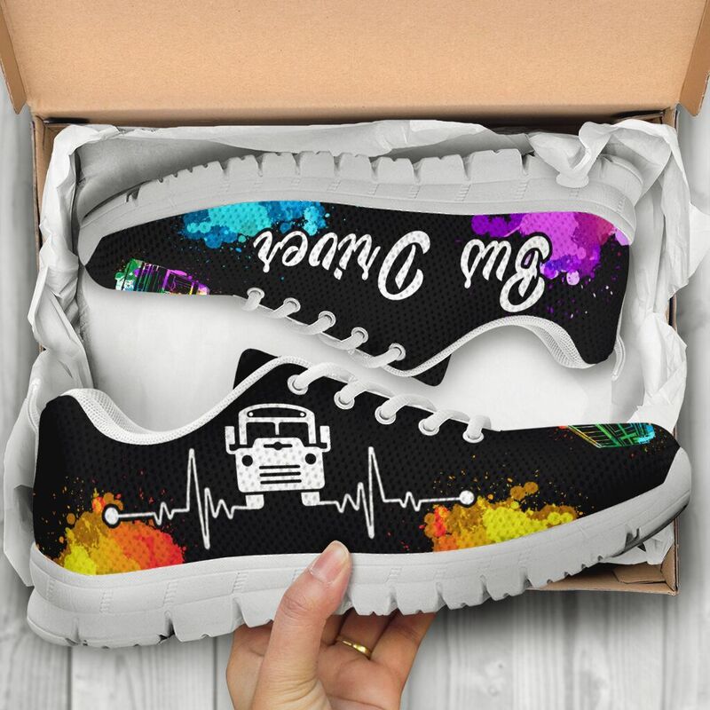 Bus Driver Art Color 2 Sneakers, Running Sh- Love Sneakers
