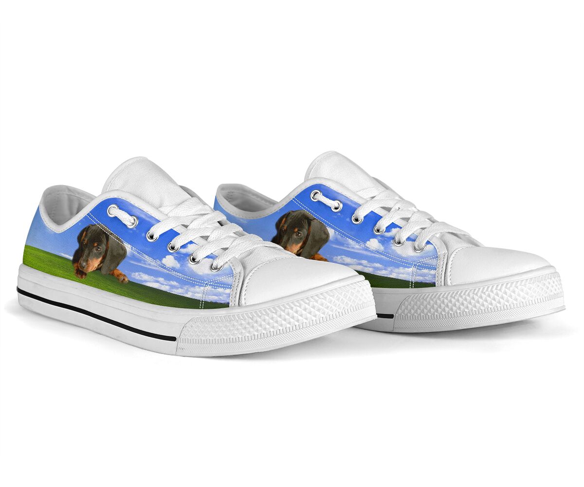 Dachshund Lying Mountain - Low Top Shoe - Love Love Top Shoes