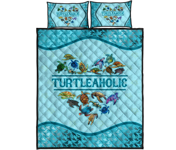 Turtle - Turtleaholic - Aholic - Quilt Bed Set 36 - Love Quilt Bedding Set