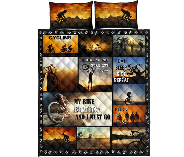 My Bike Is Cycling And I Must Go - Quilt Bed Set - Love Quilt Bedding Set