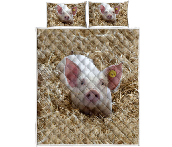 Pig Quilt Bet Set - Love Quilt Bedding Set