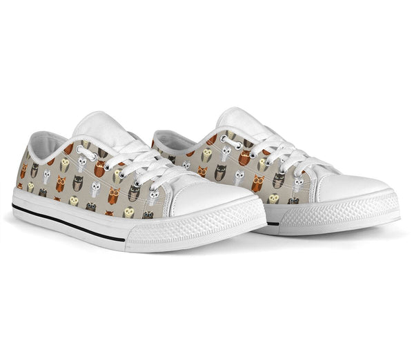 Owl Pattern 1 Low Top Shoes