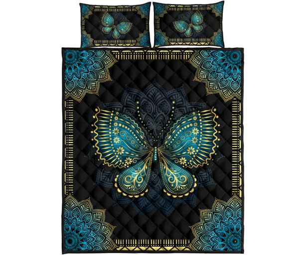 Butterfly Quilt Bed Set - Butterfly Lovers 20 - Love Quilt Bedding Set