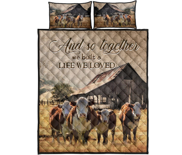 Quilt Bed Set - Cows - And So Together 9 - Love Quilt Bedding Set