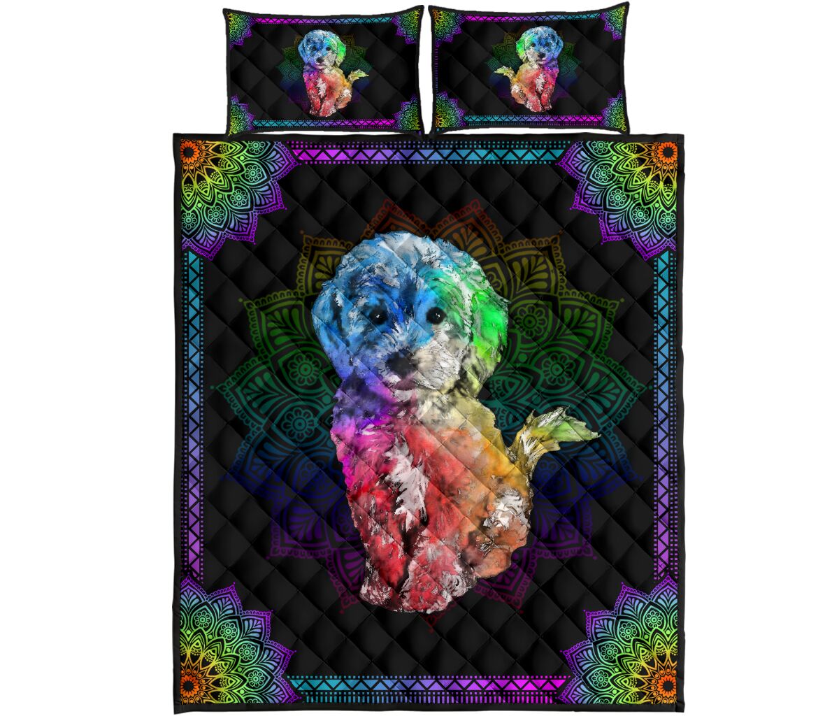 Quilt Bed Set - Poodle 34 - Love Quilt Bedding Set