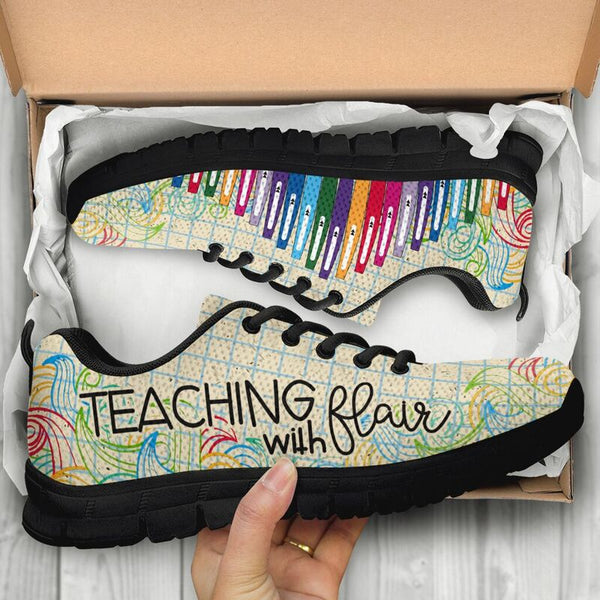 Teaching With Flair Black Sneakers, Running Shoes, Shoes For Women, Shoes For Men, Custom Sh- Love Sneakers