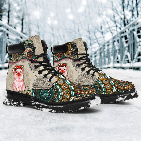 Pig - Vintage Mandala Asboot Sky 2 - Love All Season Boots