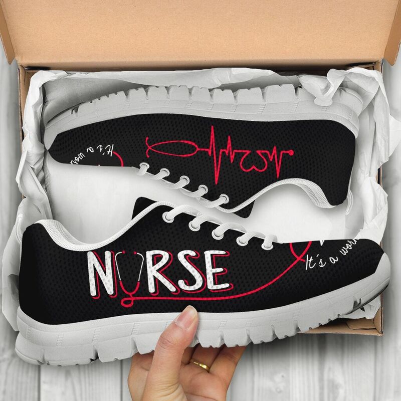 Nurse- It's A Work Of Heart Shoes Sneakers, Running Shoes, Shoes For Women, Shoes For Men, C- Love Sneakers