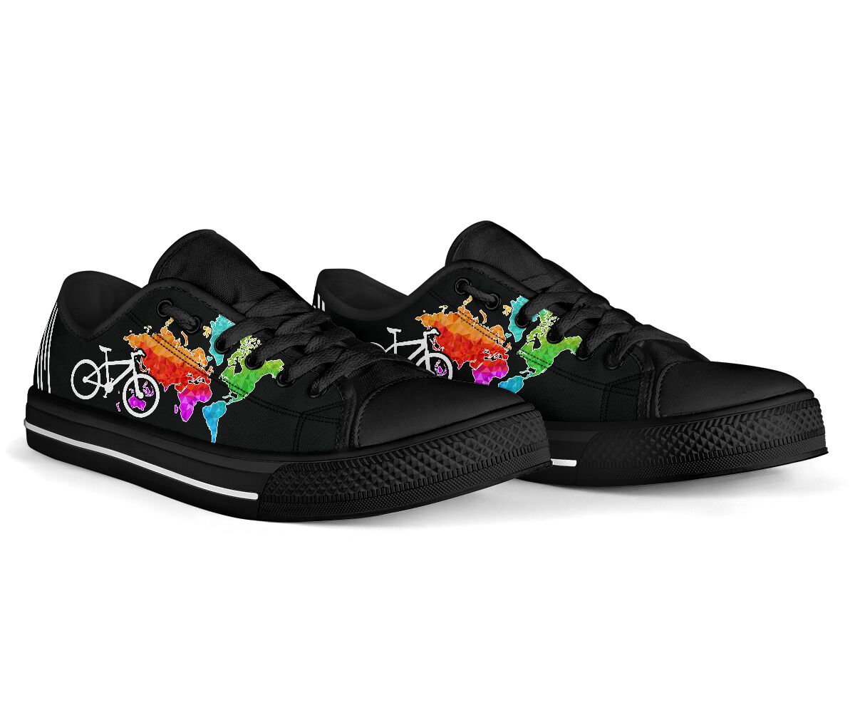 Mountain And Map Color - Low Top Shoe - Love Love Top Shoes