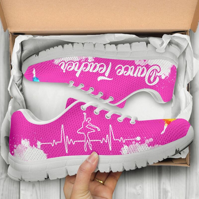 Dance Teacher Art Pink White Kd Sneakers, Runni- Love Sneakers