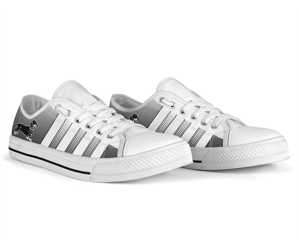 Dachshund 4 Stripes - Low Top Shoe - Love Love Top Shoes