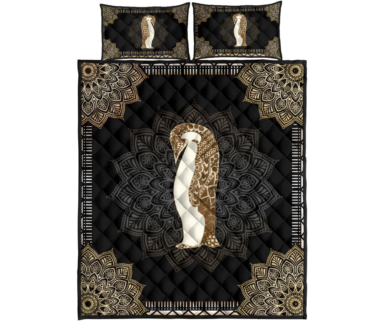 Penguin Quilt Bed Set 79 - Love Quilt Bedding Set
