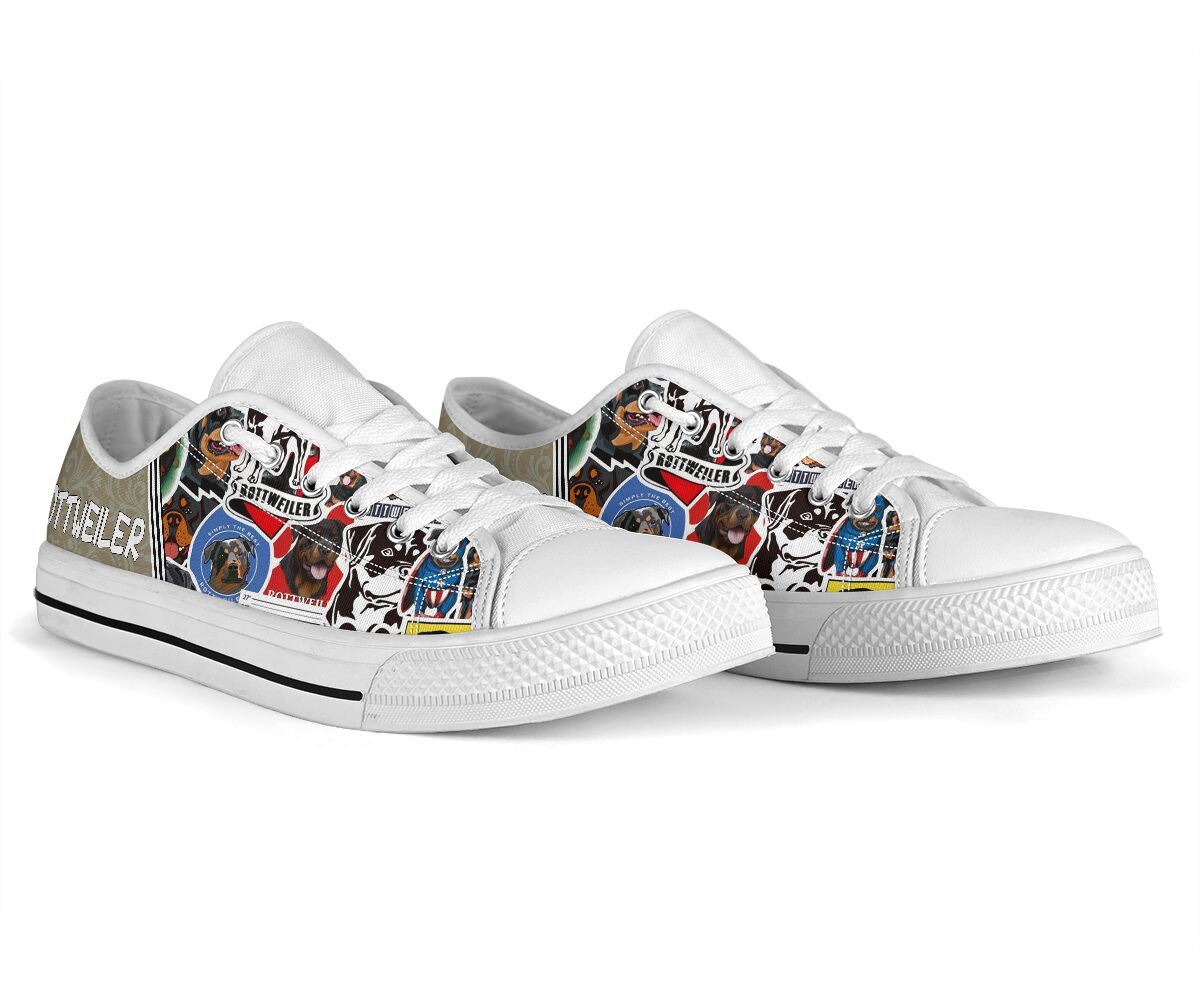 Rottweiler Pattern Sticker - Low Top Shoe - Love Love Top Shoes