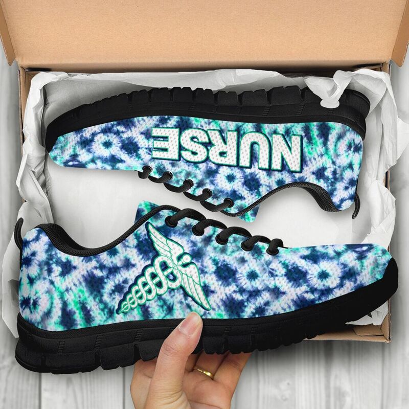 Nurse Tie Dye Pt Sneakers, Running Shoes, Shoes For Women, Shoes For Men, Custom Shoes, L- Love Sneakers