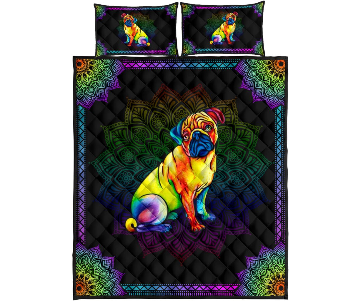 Quilt Bed Set - Pug 59 - Love Quilt Bedding Set