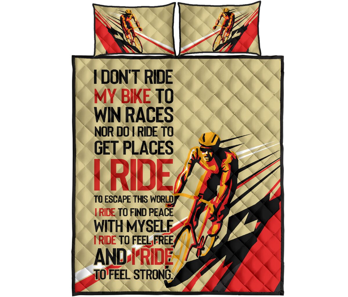 Cycling I Ride - Bed Set - Love Quilt Bedding Set