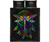 Dragonfly Catcher Dream Color Style Quilt Bed Set - Love Quilt Bedding Set