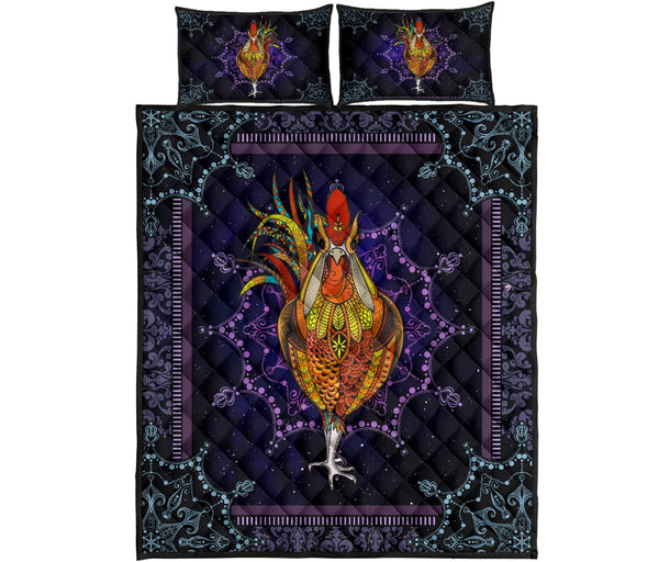 Chicken Mandala Quilt Bed Set - Love Quilt Bedding Set