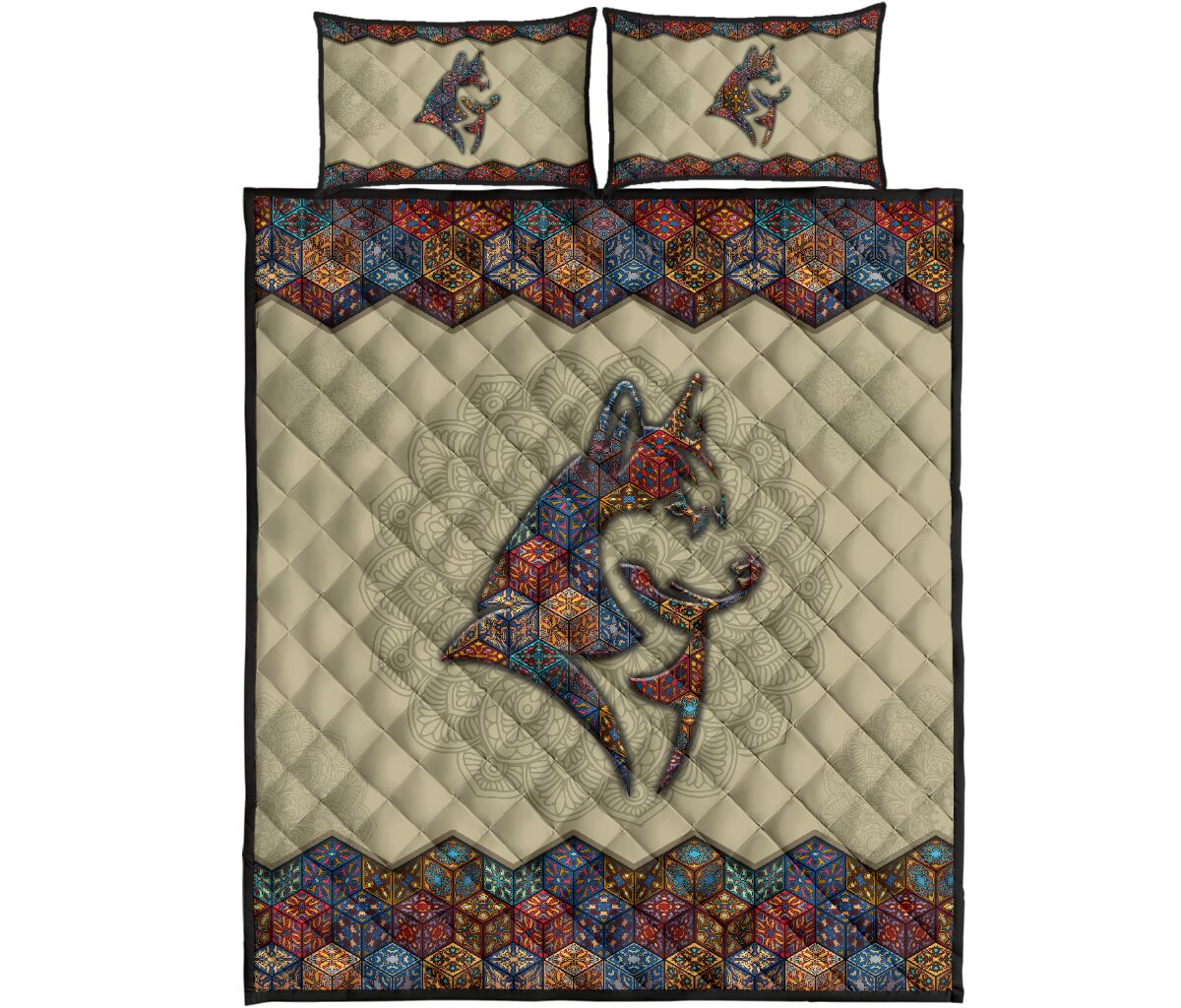 Quilt Bed Set - Mandala - Husky 81 - Love Quilt Bedding Set