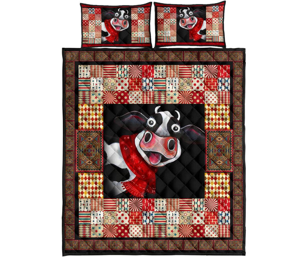 Cow Quilt Bed Set 96 - Love Quilt Bedding Set