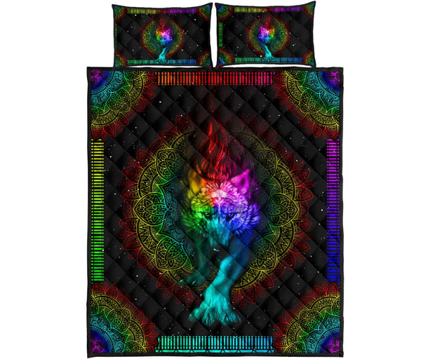 Quilt Bed Set - Colorful - Wolf 27 - Love Quilt Bedding Set
