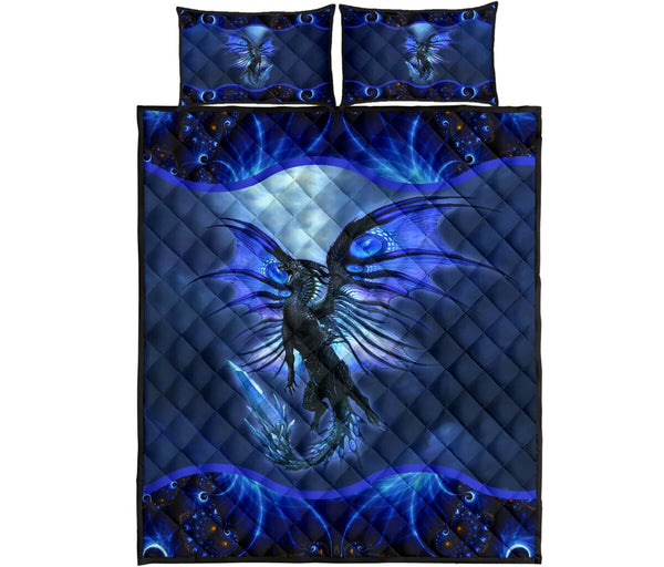 Love Dragon Quilt Bed Set 4- Love Quilt Bedding Set