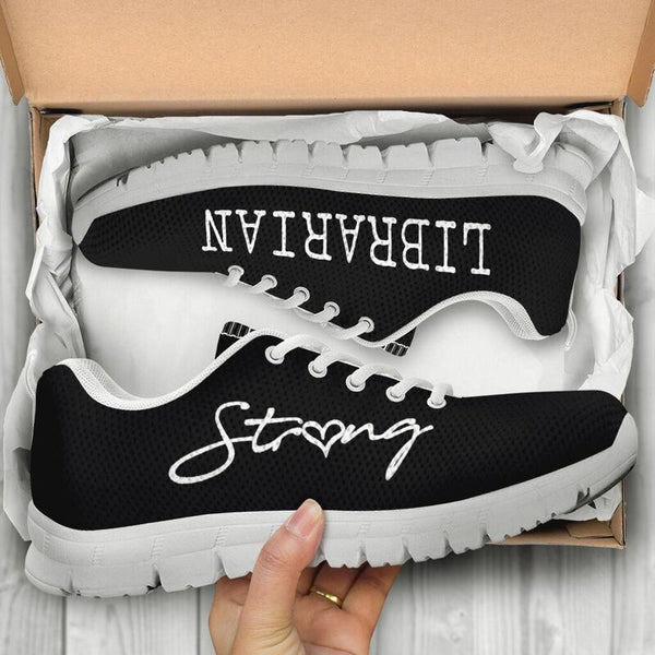 Librarian Strong Black Shoes Sneakers, Running Shoes, Shoes For Women, Shoes For Men, Custo- Love Sneakers