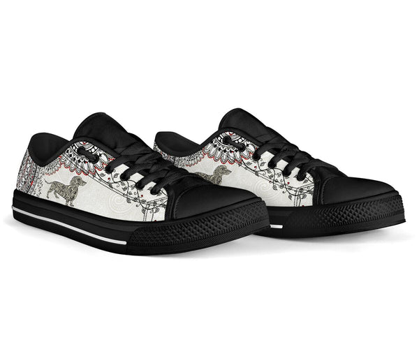 Dachshund Mandala Pattern - Low Top Shoe - Love Love Top Shoes