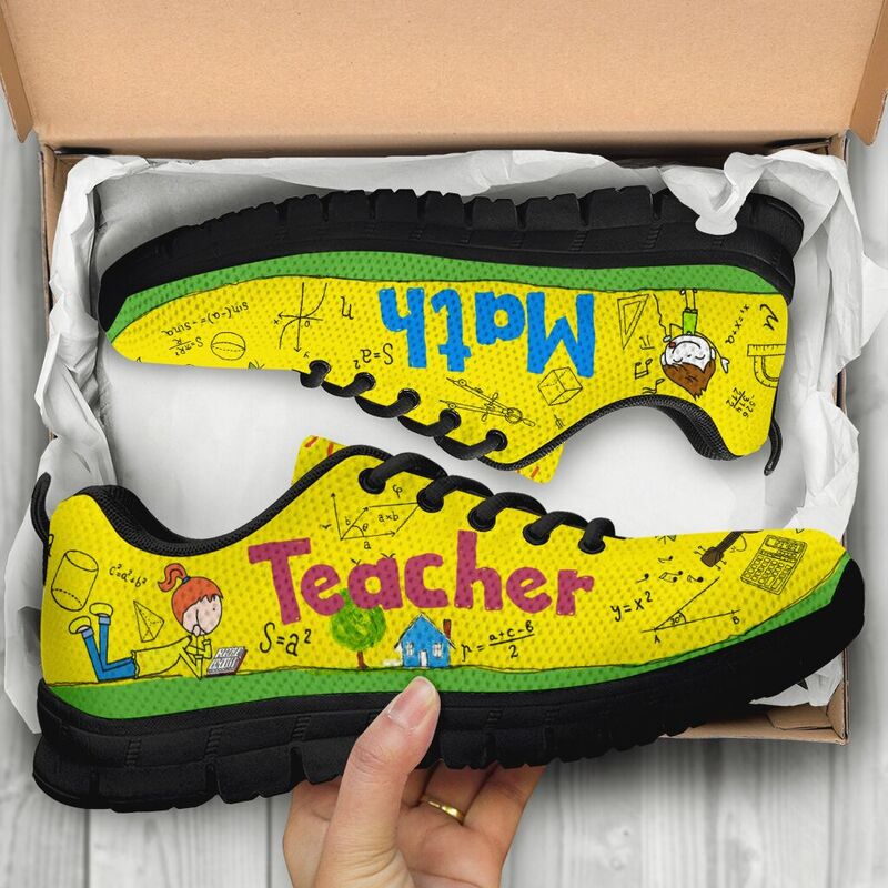 Math Teacher Shoes Sneakers, Running Shoes, Shoes For Women, Shoes For Men, Custom Shoes, L- Love Sneakers