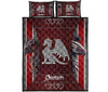 Love Dragon Red Skin Metal Style Quilt Bed Set - Love Quilt Bedding Set