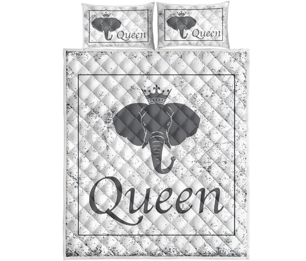 Elephant - Queen - Love Quilt Bedding Set