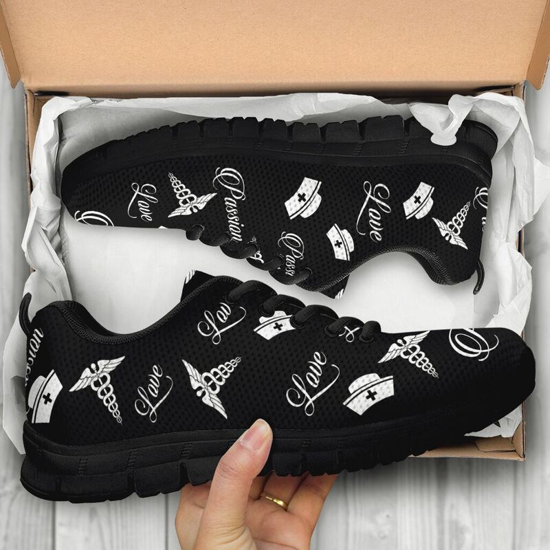 Nurse- Love Passion Sneakers, Running Shoes, Shoes For Women, Shoes For Men, Custom Shoes, L- Love Sneakers