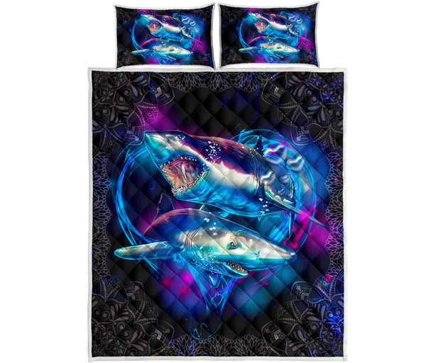 Shark Heart Quilt Bed Set - Love Quilt Bedding Set